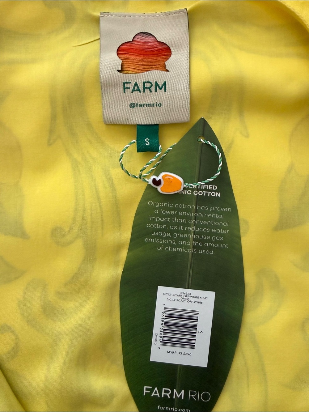FARM Rio Sicily Scarf Print Cotton Maxi Dress, Size S, NWT π§π· - Picture 16 of 16
